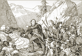 Illustration of The Battle on the Bridge of Salabertrand