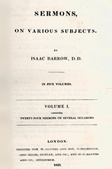 ONLINE BOOK: Sermons on Various Subjects by Isaac Barrow (1823 Edition)