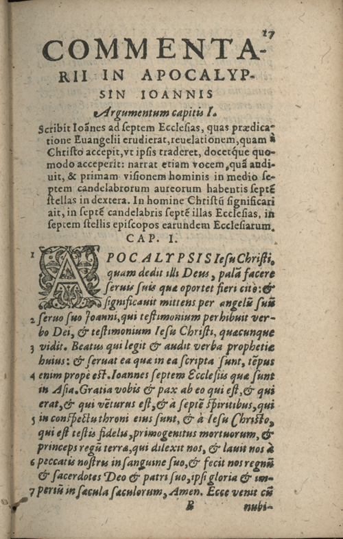 In sacram beati Ioannis Apostoli and Evangelistae Apocalypsin Commentarii by Francisci Riberae, Presbyteri Societatis Iesu, 1602 edition in Latin - read online free