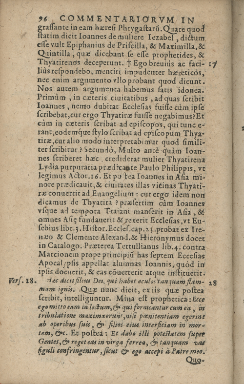 In sacram beati Ioannis Apostoli and Evangelistae Apocalypsin Commentarii by Francisci Riberae, Presbyteri Societatis Iesu, 1602 edition in Latin - read online free