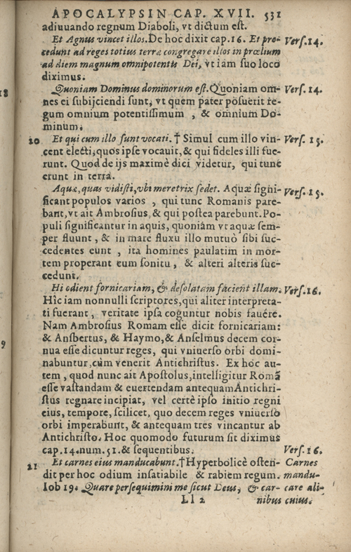 In sacram beati Ioannis Apostoli and Evangelistae Apocalypsin Commentarii by Francisci Riberae, Presbyteri Societatis Iesu, 1602 edition in Latin - read online free