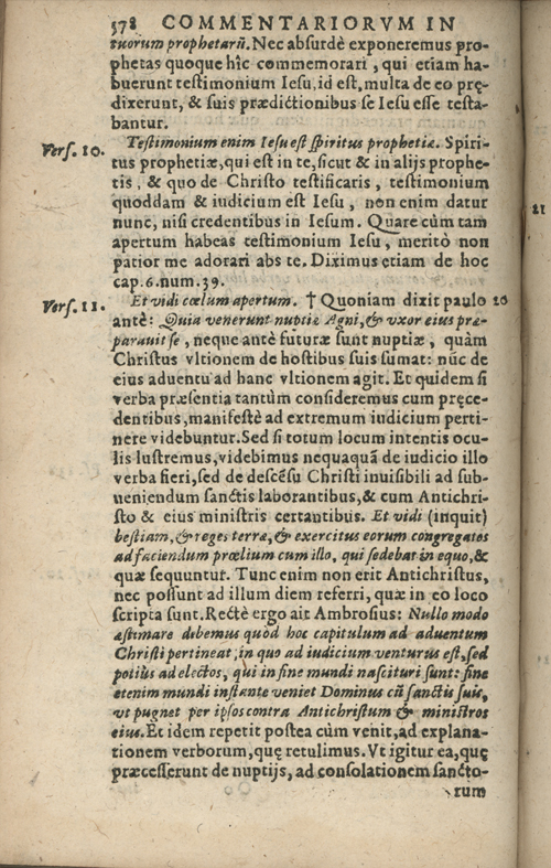 In sacram beati Ioannis Apostoli and Evangelistae Apocalypsin Commentarii by Francisci Riberae, Presbyteri Societatis Iesu, 1602 edition in Latin - read online free