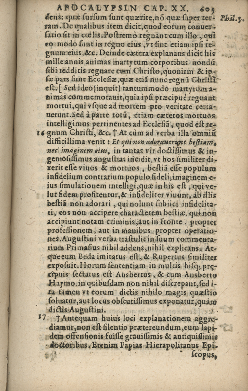 In sacram beati Ioannis Apostoli and Evangelistae Apocalypsin Commentarii by Francisci Riberae, Presbyteri Societatis Iesu, 1602 edition in Latin - read online free