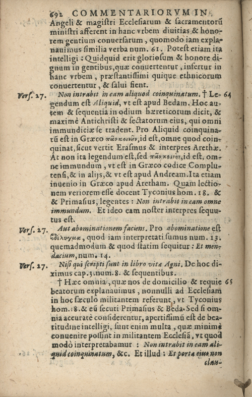 In sacram beati Ioannis Apostoli and Evangelistae Apocalypsin Commentarii by Francisci Riberae, Presbyteri Societatis Iesu, 1602 edition in Latin - read online free