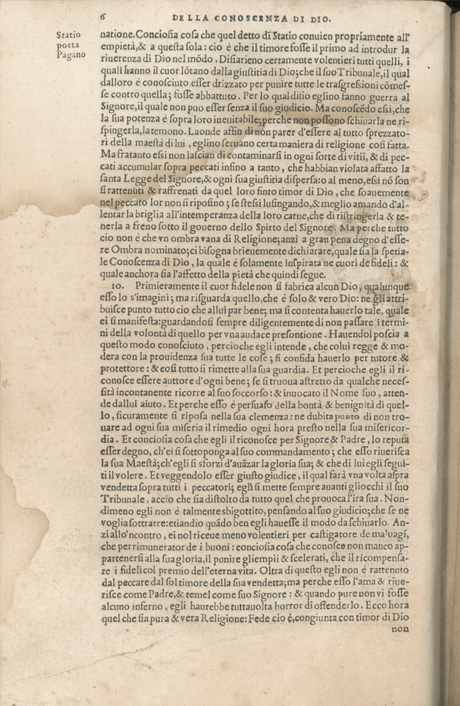 Institutione della Religion Christiana di Giovanni Calvino, edizione 1557 in Italiano tradotta per Giulio Cesare Paschali