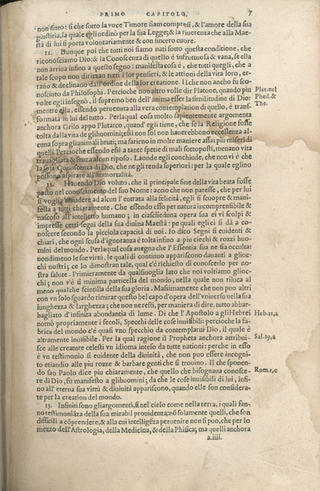 Institutione della Religion Christiana di Giovanni Calvino, edizione 1557 in Italiano tradotta per Giulio Cesare Paschali