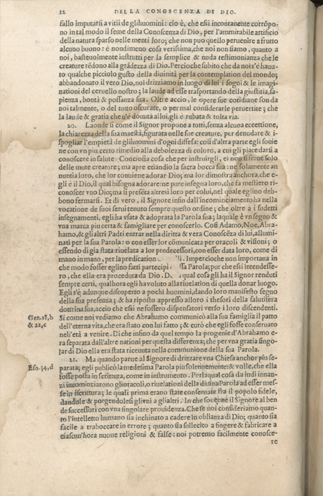 Institutione della Religion Christiana di Giovanni Calvino, edizione 1557 in Italiano tradotta per Giulio Cesare Paschali