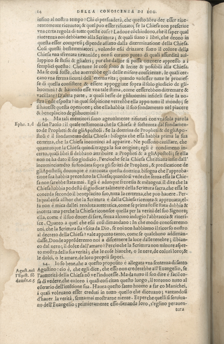 Institutione della Religion Christiana di Giovanni Calvino, edizione 1557 in Italiano tradotta per Giulio Cesare Paschali