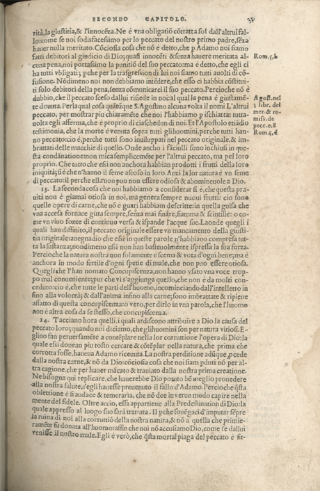 Institutione della Religion Christiana di Giovanni Calvino, edizione 1557 in Italiano tradotta per Giulio Cesare Paschali
