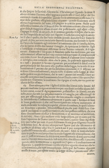 Institutione della Religion Christiana di Giovanni Calvino, edizione 1557 in Italiano tradotta per Giulio Cesare Paschali