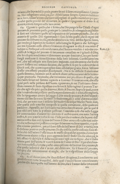 Institutione della Religion Christiana di Giovanni Calvino, edizione 1557 in Italiano tradotta per Giulio Cesare Paschali