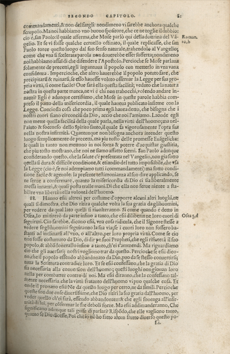 Institutione della Religion Christiana di Giovanni Calvino, edizione 1557 in Italiano tradotta per Giulio Cesare Paschali
