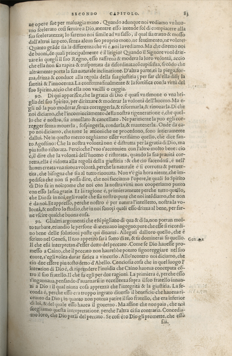 Institutione della Religion Christiana di Giovanni Calvino, edizione 1557 in Italiano tradotta per Giulio Cesare Paschali
