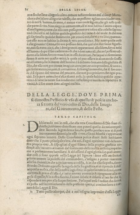 Institutione della Religion Christiana di Giovanni Calvino, edizione 1557 in Italiano tradotta per Giulio Cesare Paschali