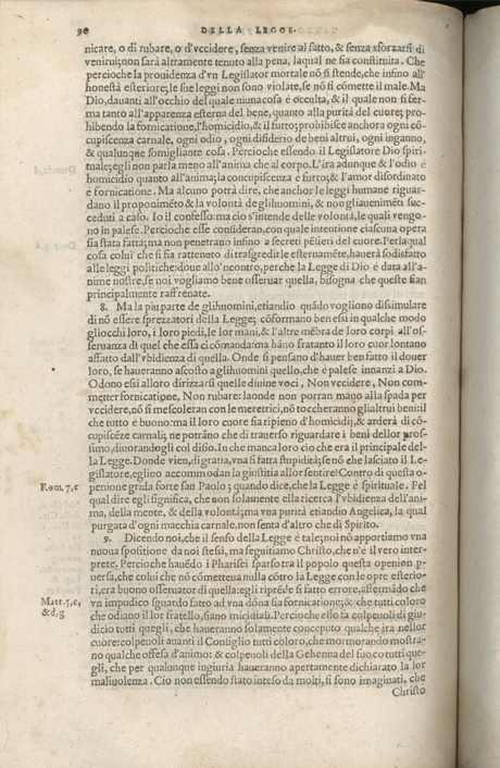 Institutione della Religion Christiana di Giovanni Calvino, edizione 1557 in Italiano tradotta per Giulio Cesare Paschali