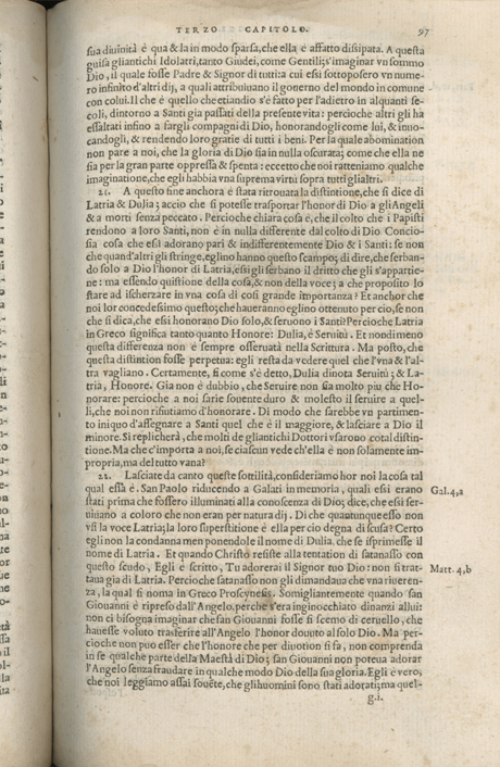 Institutione della Religion Christiana di Giovanni Calvino, edizione 1557 in Italiano tradotta per Giulio Cesare Paschali