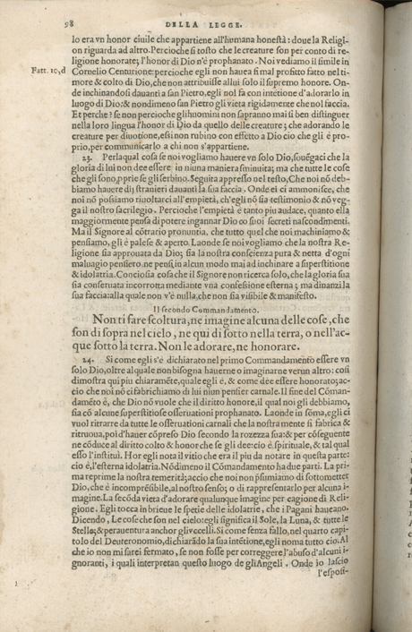 Institutione della Religion Christiana di Giovanni Calvino, edizione 1557 in Italiano tradotta per Giulio Cesare Paschali