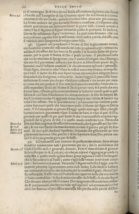 Institutione della Religion Christiana di Giovanni Calvino, edizione 1557 in Italiano tradotta per Giulio Cesare Paschali