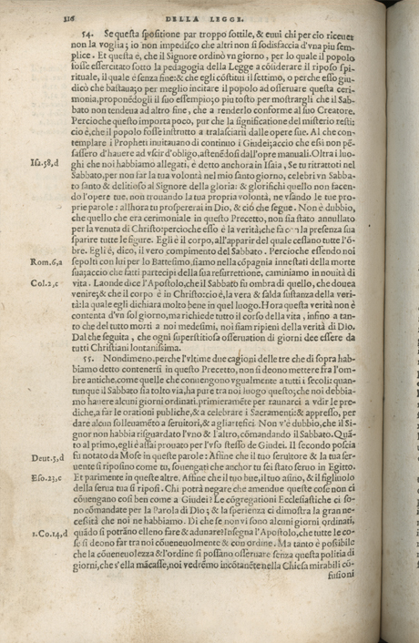 Institutione della Religion Christiana di Giovanni Calvino, edizione 1557 in Italiano tradotta per Giulio Cesare Paschali