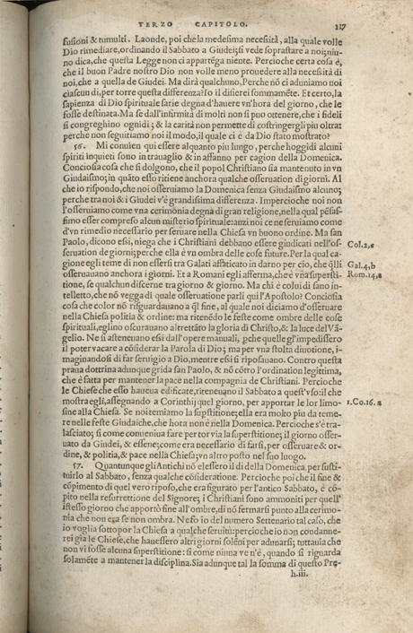 Institutione della Religion Christiana di Giovanni Calvino, edizione 1557 in Italiano tradotta per Giulio Cesare Paschali