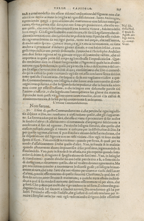 Institutione della Religion Christiana di Giovanni Calvino, edizione 1557 in Italiano tradotta per Giulio Cesare Paschali