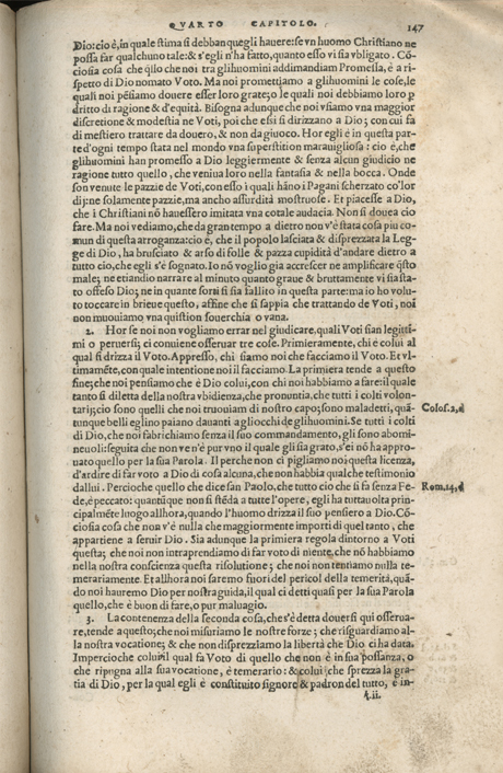 Institutione della Religion Christiana di Giovanni Calvino, edizione 1557 in Italiano tradotta per Giulio Cesare Paschali