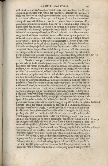 Institutione della Religion Christiana di Giovanni Calvino, edizione 1557 in Italiano tradotta per Giulio Cesare Paschali