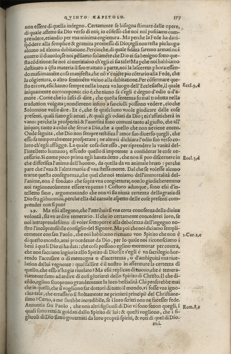 Institutione della Religion Christiana di Giovanni Calvino, edizione 1557 in Italiano tradotta per Giulio Cesare Paschali