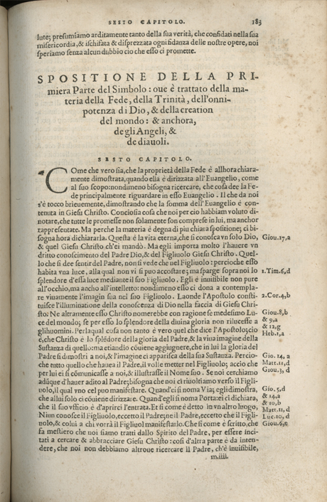 Institutione della Religion Christiana di Giovanni Calvino, edizione 1557 in Italiano tradotta per Giulio Cesare Paschali