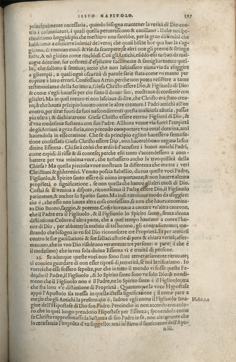 Institutione della Religion Christiana di Giovanni Calvino, edizione 1557 in Italiano tradotta per Giulio Cesare Paschali