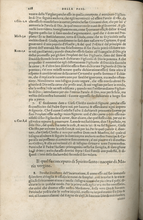 Institutione della Religion Christiana di Giovanni Calvino, edizione 1557 in Italiano tradotta per Giulio Cesare Paschali