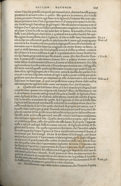 Institutione della Religion Christiana di Giovanni Calvino, edizione 1557 in Italiano tradotta per Giulio Cesare Paschali