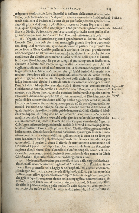 Institutione della Religion Christiana di Giovanni Calvino, edizione 1557 in Italiano tradotta per Giulio Cesare Paschali