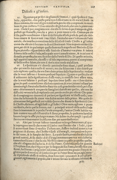 Institutione della Religion Christiana di Giovanni Calvino, edizione 1557 in Italiano tradotta per Giulio Cesare Paschali