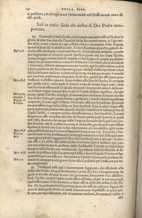 Institutione della Religion Christiana di Giovanni Calvino, edizione 1557 in Italiano tradotta per Giulio Cesare Paschali