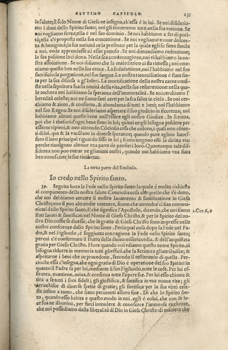 Institutione della Religion Christiana di Giovanni Calvino, edizione 1557 in Italiano tradotta per Giulio Cesare Paschali
