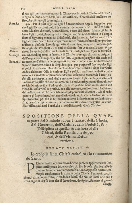 Institutione della Religion Christiana di Giovanni Calvino, edizione 1557 in Italiano tradotta per Giulio Cesare Paschali