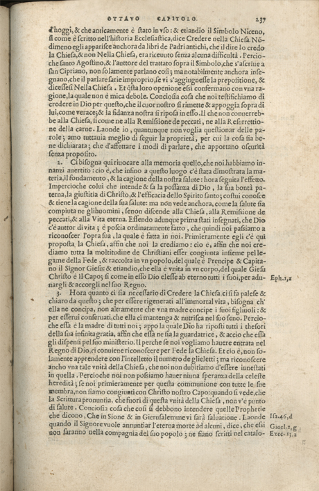 Institutione della Religion Christiana di Giovanni Calvino, edizione 1557 in Italiano tradotta per Giulio Cesare Paschali