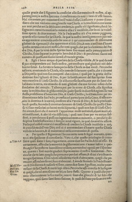 Institutione della Religion Christiana di Giovanni Calvino, edizione 1557 in Italiano tradotta per Giulio Cesare Paschali