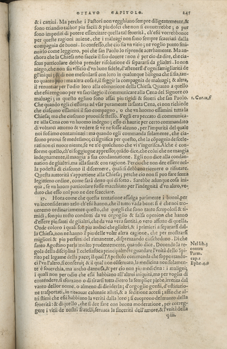Institutione della Religion Christiana di Giovanni Calvino, edizione 1557 in Italiano tradotta per Giulio Cesare Paschali