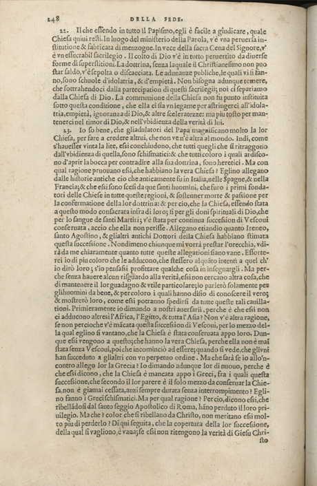 Institutione della Religion Christiana di Giovanni Calvino, edizione 1557 in Italiano tradotta per Giulio Cesare Paschali