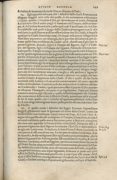 Institutione della Religion Christiana di Giovanni Calvino, edizione 1557 in Italiano tradotta per Giulio Cesare Paschali