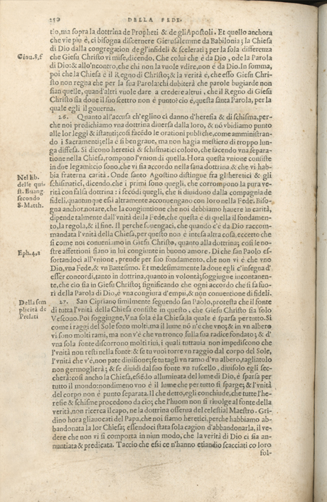 Institutione della Religion Christiana di Giovanni Calvino, edizione 1557 in Italiano tradotta per Giulio Cesare Paschali