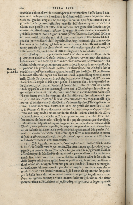 Institutione della Religion Christiana di Giovanni Calvino, edizione 1557 in Italiano tradotta per Giulio Cesare Paschali