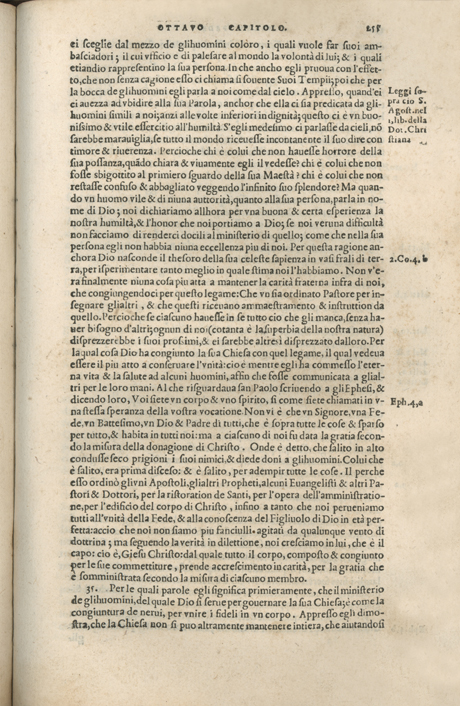 Institutione della Religion Christiana di Giovanni Calvino, edizione 1557 in Italiano tradotta per Giulio Cesare Paschali