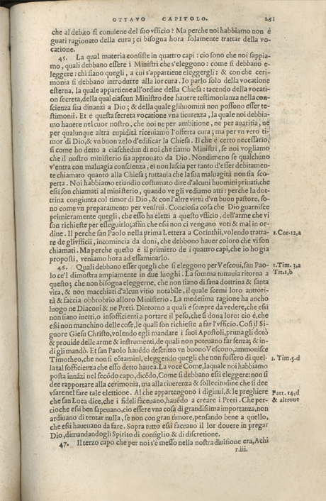 Institutione della Religion Christiana di Giovanni Calvino, edizione 1557 in Italiano tradotta per Giulio Cesare Paschali