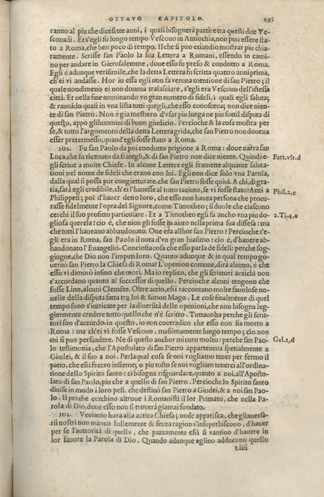 Institutione della Religion Christiana di Giovanni Calvino, edizione 1557 in Italiano tradotta per Giulio Cesare Paschali