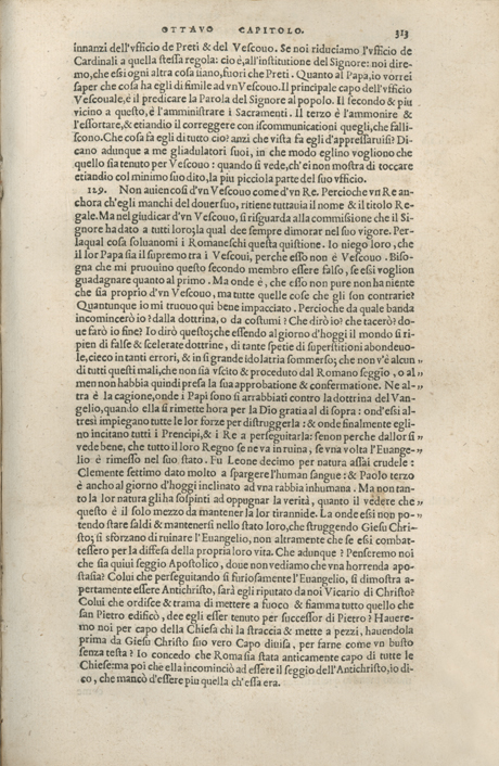Institutione della Religion Christiana di Giovanni Calvino, edizione 1557 in Italiano tradotta per Giulio Cesare Paschali