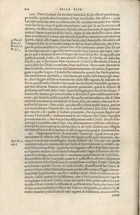Institutione della Religion Christiana di Giovanni Calvino, edizione 1557 in Italiano tradotta per Giulio Cesare Paschali