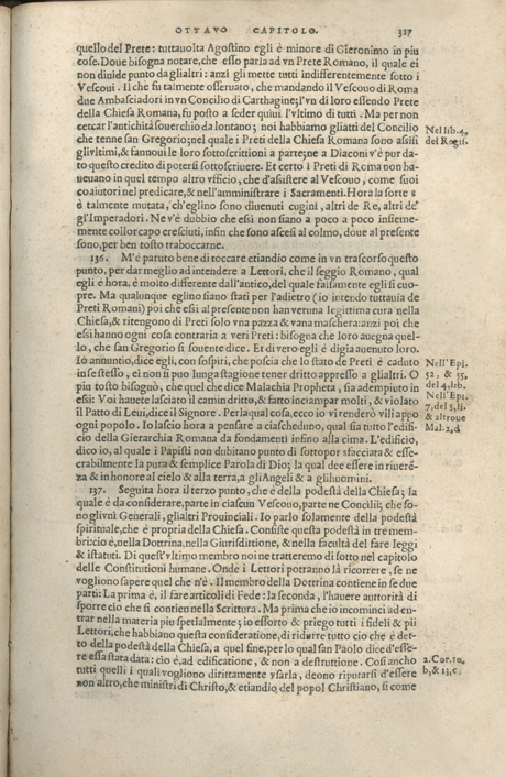 Institutione della Religion Christiana di Giovanni Calvino, edizione 1557 in Italiano tradotta per Giulio Cesare Paschali